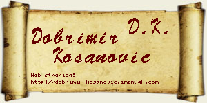 Dobrimir Kosanović vizit kartica